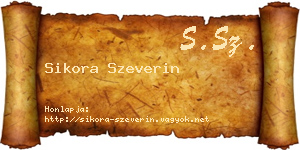 Sikora Szeverin névjegykártya